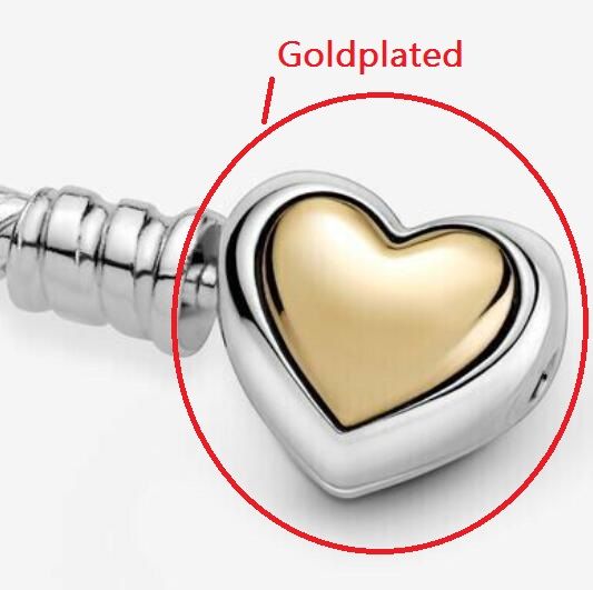 Gold-plated Heart Clasp for Bracelets