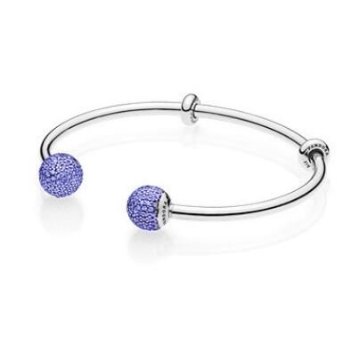 AAA GRADE S925 ALE Pave Sterling Silver Bangles