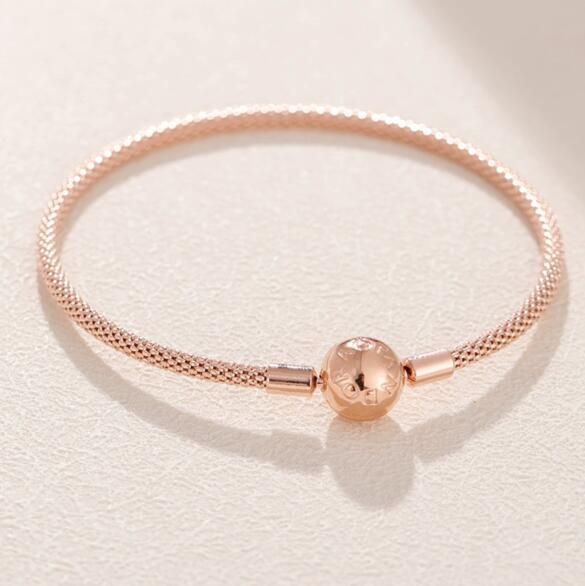 AAA GRADE  ROSE Gold-plated ALE R Sterling Silver Bangles