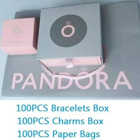100-SETS Promotion NEW-Bracelets&Charms Box&Bags-300PCS