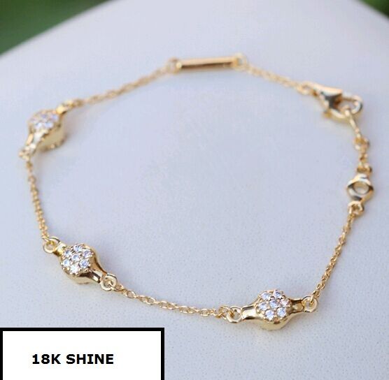 AAA GRADE Shine Gold-plated Adjust-size Extend Chain Bracelets