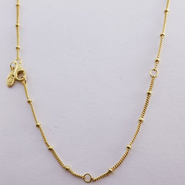 70CM 18K Gold-plated Ball Chain Chain Necklaces