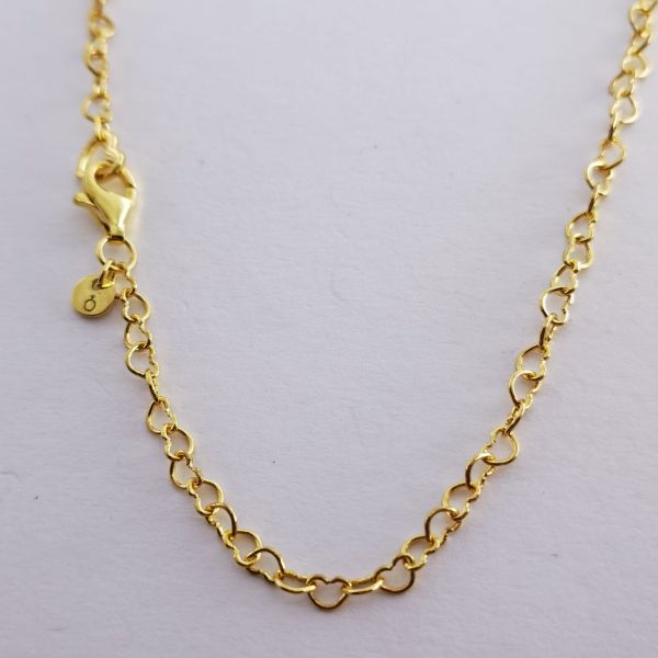 60CM 18K Gold-plated Heart&Heart Chain Necklaces