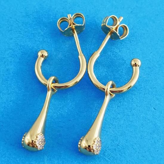 AAA GRADE Gold Plated Hook Earrings