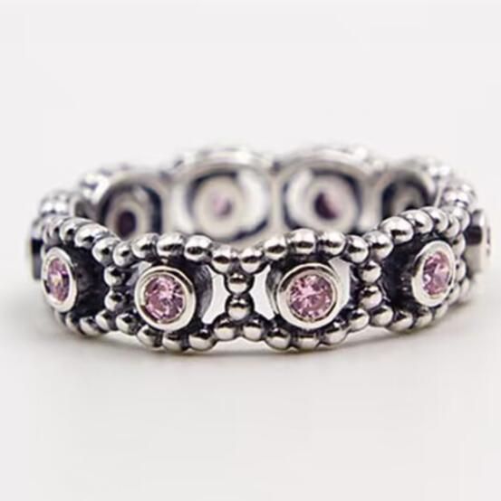 5A-Pink CZ AAA GRADE S925 ALE Rings