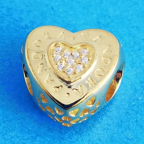 18K Goldplated AAA GRADE S925 ALE Sterling Silver Charm