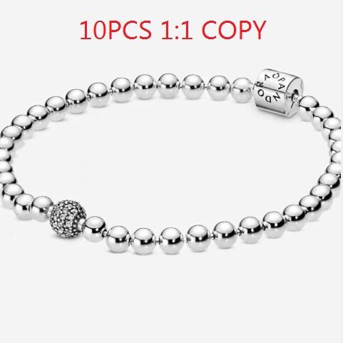 Promotion  10PCS 1:1 COPY S925 ALE Sterling Silver Bracelets