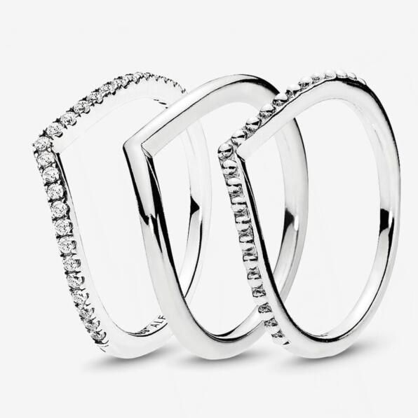 STACKED Pave AAA GRADE S925 ALE Sparkling Rings Set