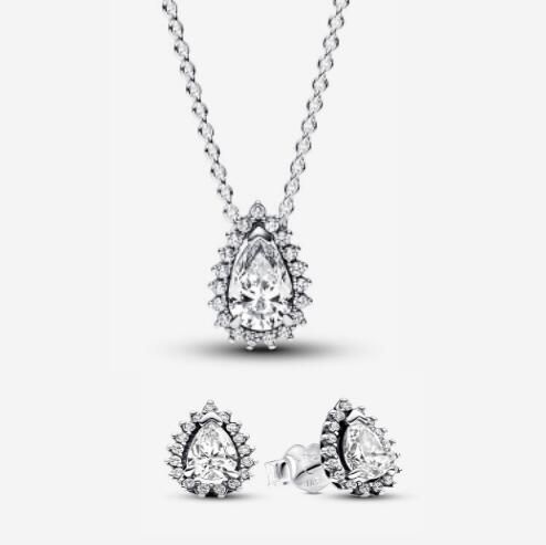NEW ARRIVE-AAA GRADE Sterling Silver Earrings&Necklaces Set