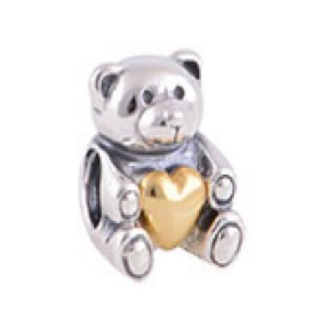 14K Real Gold Two Tone G585 ALE Sterling Silver Charms 