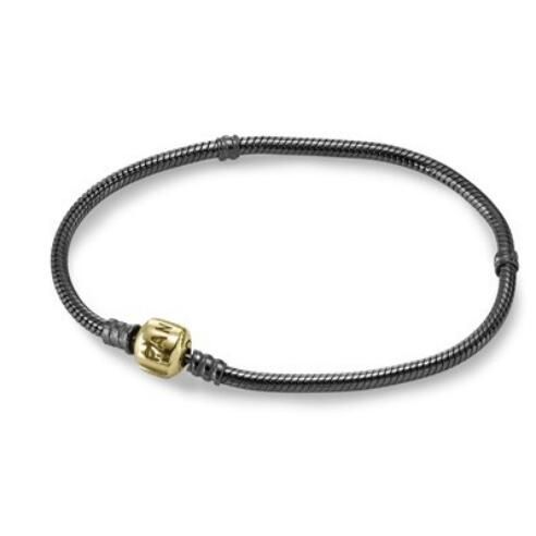 Gold-plated Clasp S925 ALE Oxidized Snake Chain Bracelets