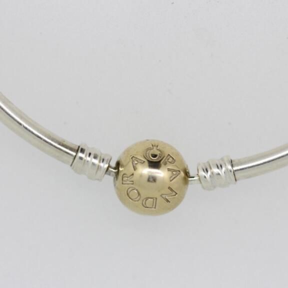 3mm Gold-plated Clasp Sterling Silver Bangle