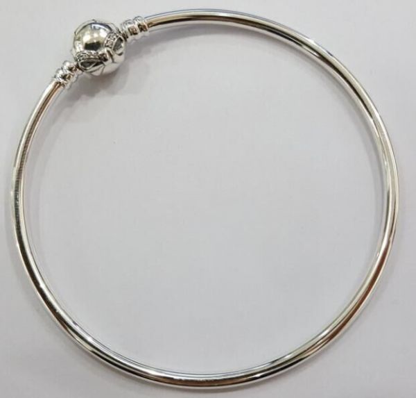 AAA GRADE S925 ALE 5A-Clear-CZ Sterling Silver Bangles
