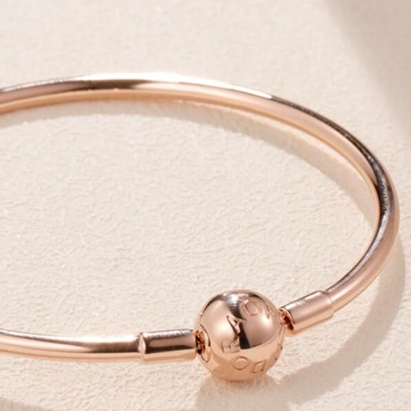 AAA GRADE Rose Gold-plated ALE R Sterling Silver Bangles