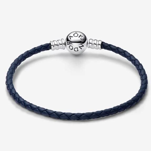 AAA GRADE-Single Dark Blue Leather Bracelets