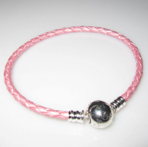 AAA GRADE-Single Pink Leather Bracelets
