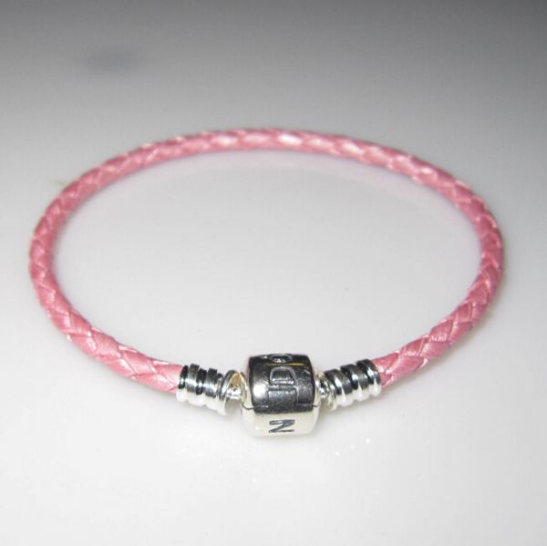 AAA GRADE-Single Pink  Leather Bracelets