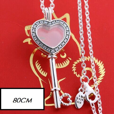 80CM-AAA GRADE S925 ALE  Floating Locket Necklace