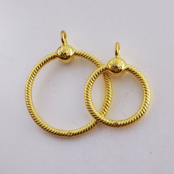 18K Gold-plated  AAA GRADE S925 ALE Holders For Charms