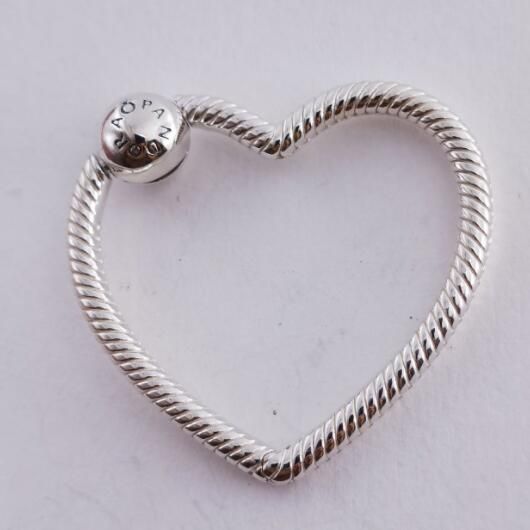 Big Size AAA GRADE S925 ALE Heart Holders For Charms