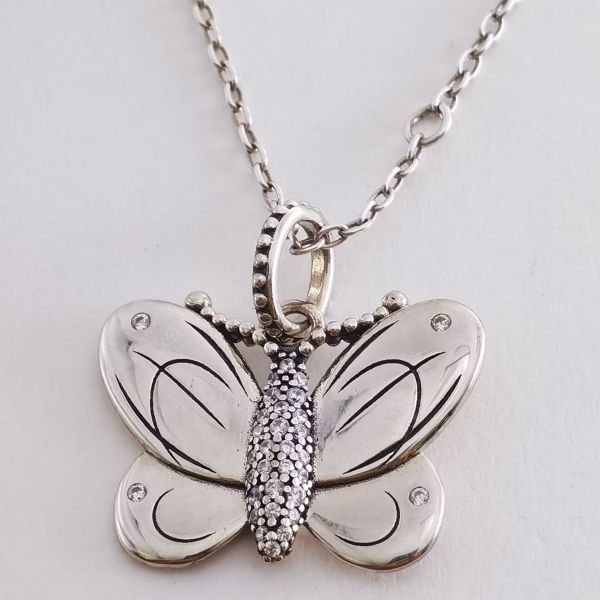 45cm AAA GRADE S925 ALE Butterfly Pendants Necklaces