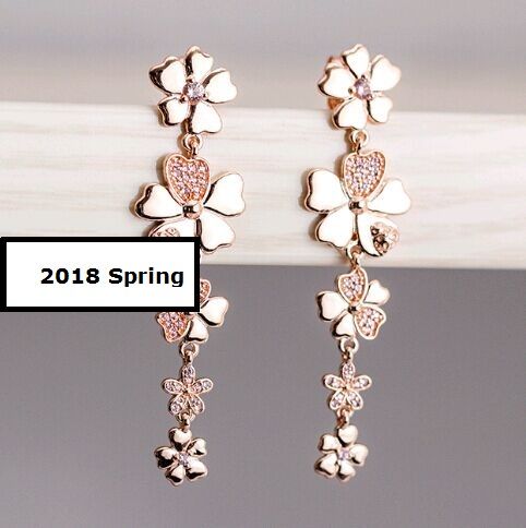 AAA GRADE Rose Gold Plated Drop Earrings