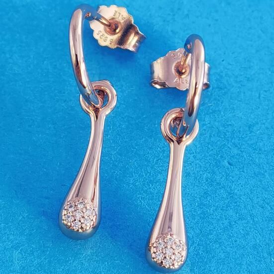 AAA GRADE Rose Gold Plated Hook Earrings