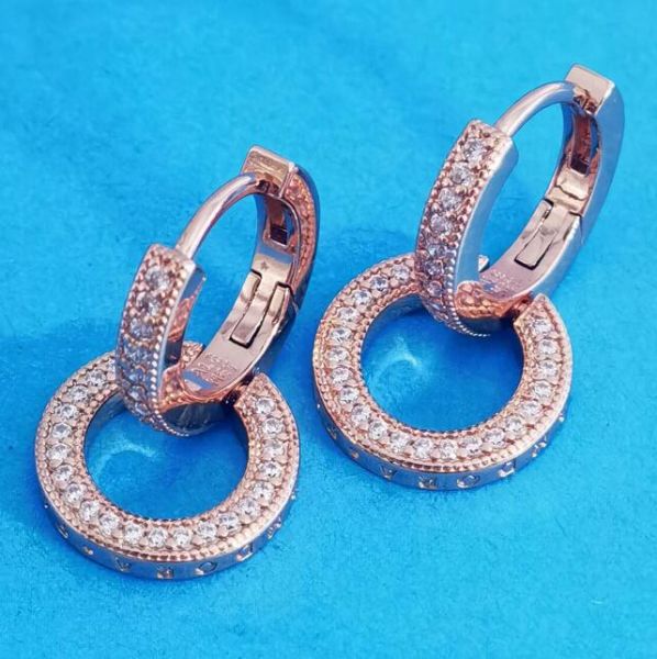 AAA GRADE Rose Gold Plated Hoop Earrings