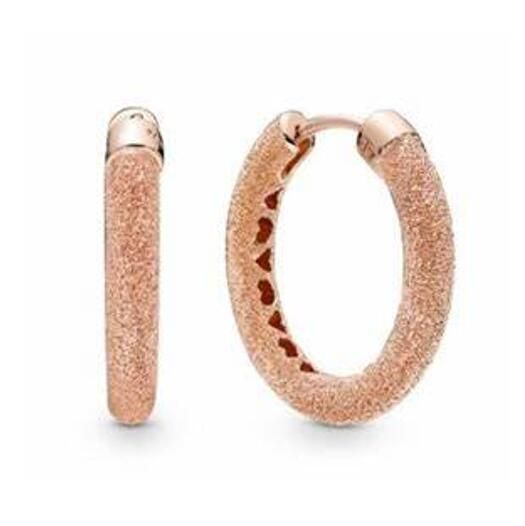 AAA GRADE Rose Gold Plated Hoop Earrings