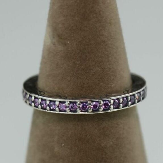 5A-CZ-Purple Pave AAA GRADE S925 ALE Rings