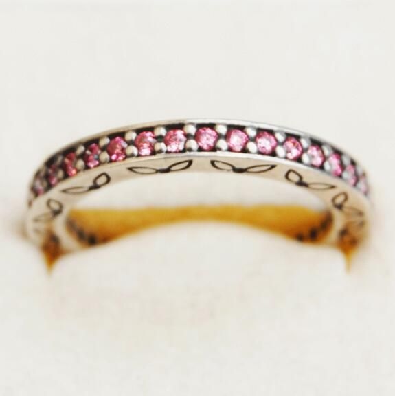 5A-CZ-Pink Pave AAA GRADE S925 ALE Rings