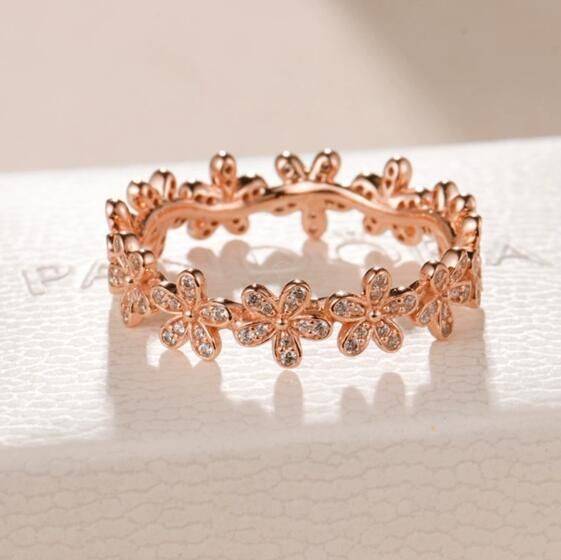 5A-CZ Pave Rose Gold-plated AAA GRADE S925 ALE Rings