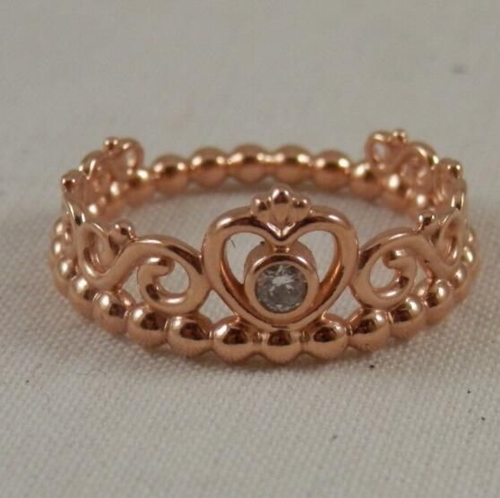 Rose Gold-plated AAA GRADE S925 ALE Regal Crown Rings