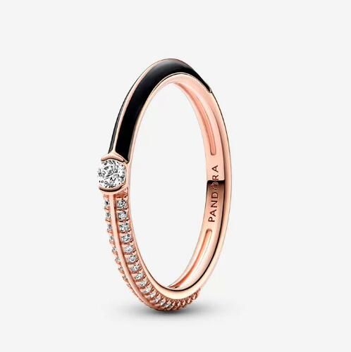 Rose Gold-plated 5A CZ AAA GRADE S925 ALE Sparkling Rings