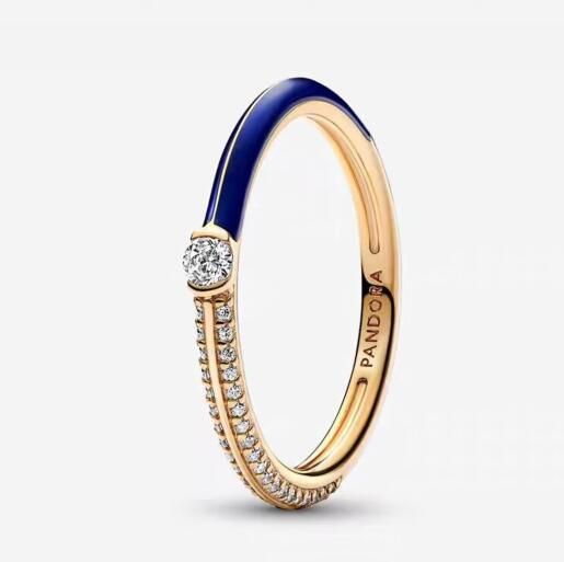 18K Gold-plated 5A CZ AAA GRADE S925 ALE Sparkling Rings