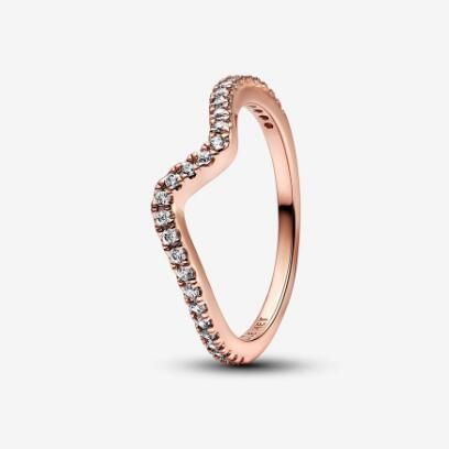 Rose Gold-plated 5A CZ AAA GRADE S925 ALE Sparkling Rings