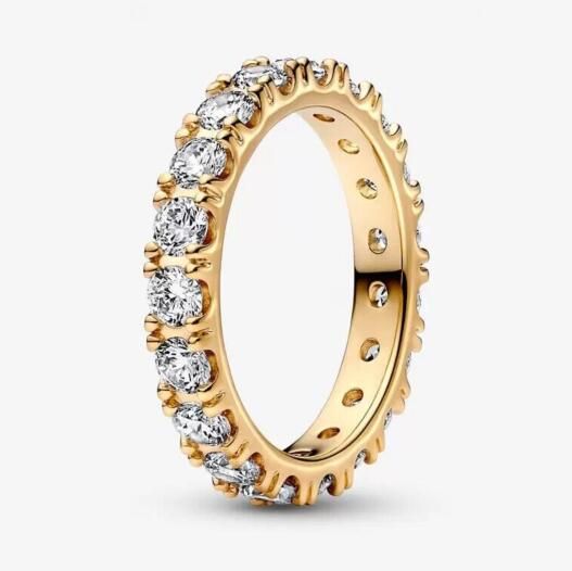 18K Goldplated 5A CZ AAA GRADE S925 ALE Sparkling Rings