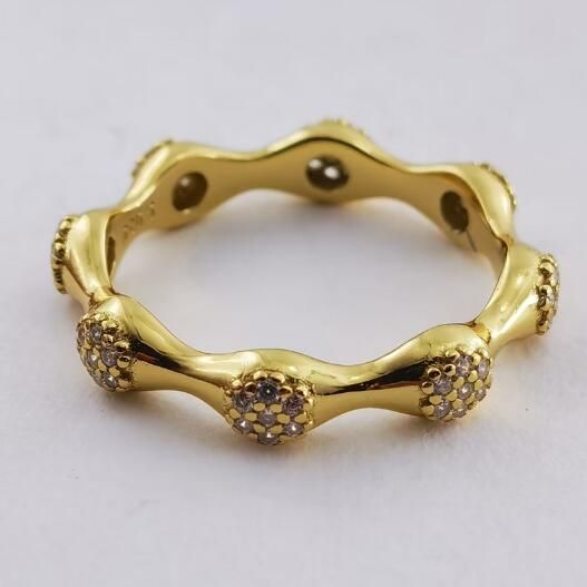 18k Gold-plated 5A CZ AAA GRADE S925 ALE Sparkling Rings