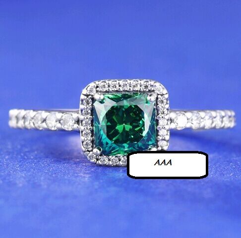 Green-5A- CZ AAA GRADE S925 ALE Rings