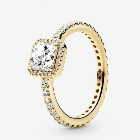 Clear-5A- CZ 18K Goldplated AAA GRADE S925 ALE Rings