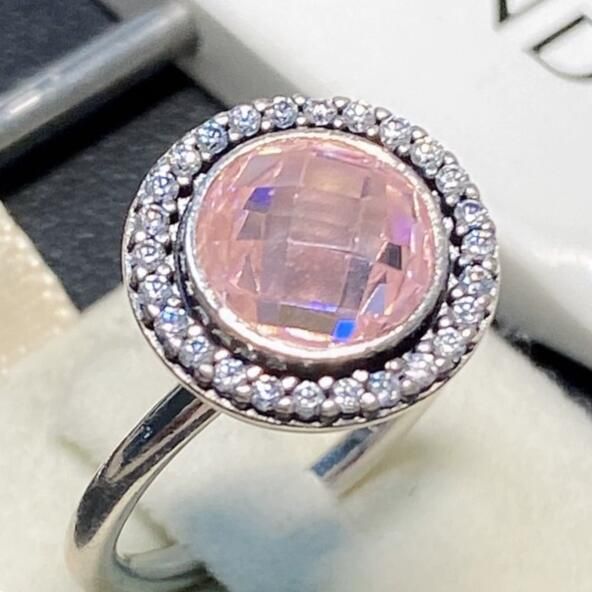 5A Pink CZ Pave AAA GRADE S925 ALE Rings