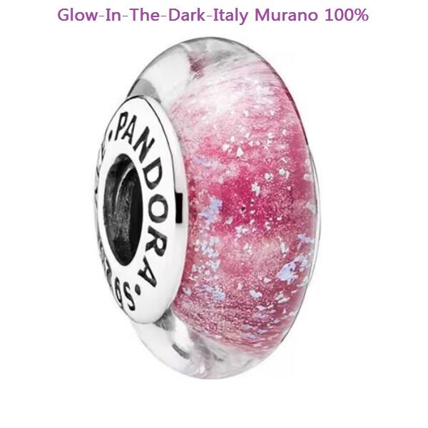 Glow-In-The-Dark Dis Italy Murano Import Charms