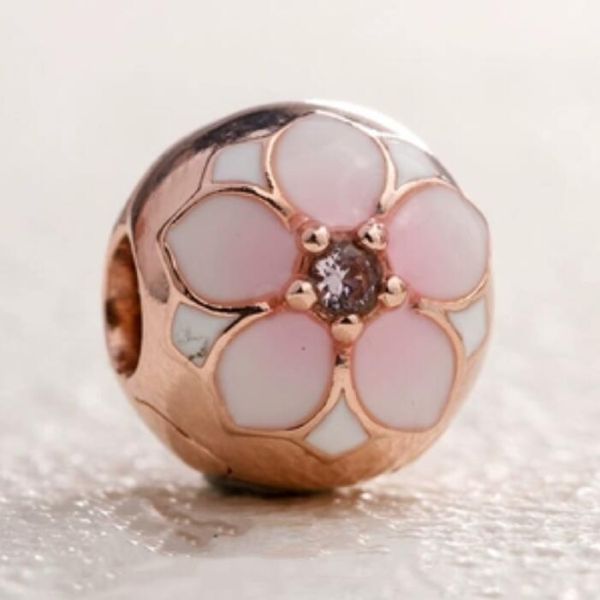 AAA GRADE Rose Gold Plated Charm Clips