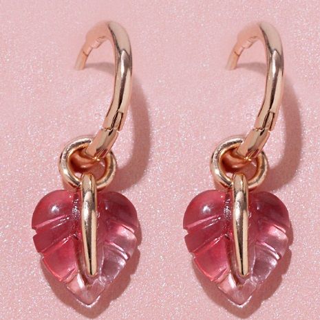 AAA GRADE S925 ALE Murano Rose Hoop Earrings