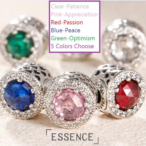 5 Colors S925 ALE Essence Sparkling Pave Charms