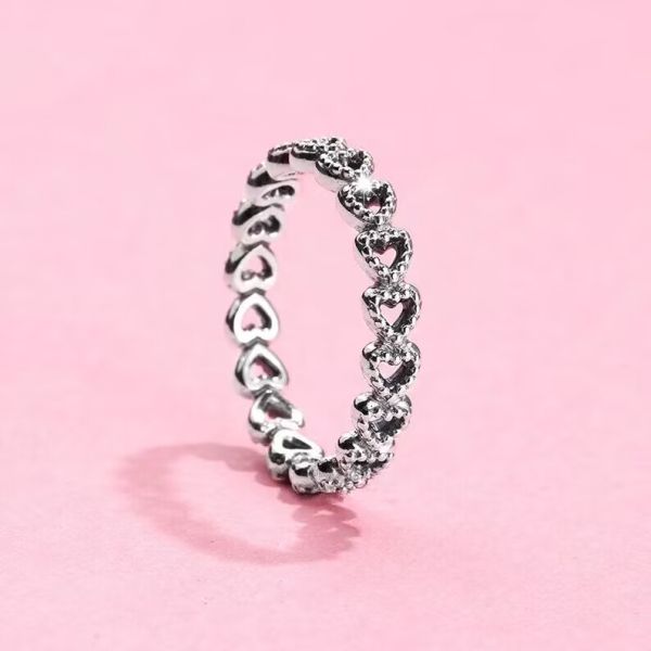 AAA GRADE S925 ALE Oxidized Love Rings