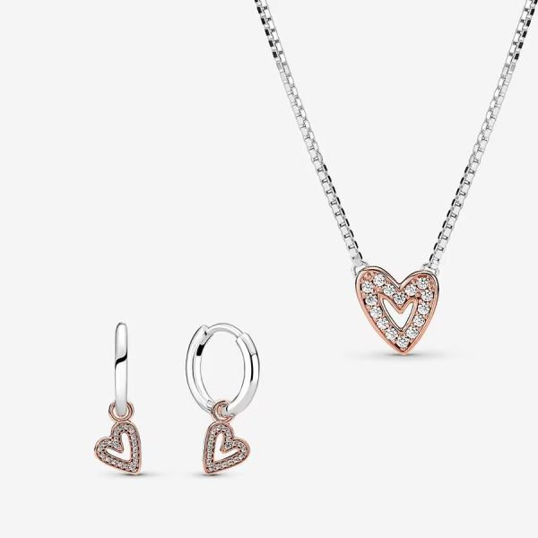 Set Necklaces&Earrings Rose AAA GRADE S925 ALE Sterling Silver