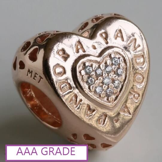 Rose Goldplated AAA GRADE ALE R Signature Charms