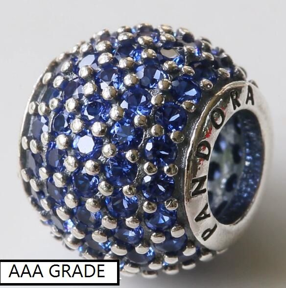 AAA GRADE S925 ALE Sterling Silver 5A CZ Pave Charms