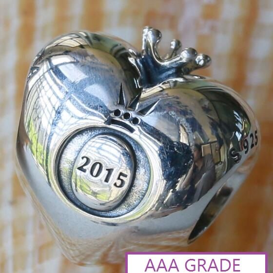 AAA GRADE S925 ALE Heart With Crown Charms